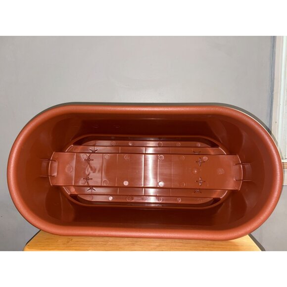 Bloem Terra Cotta Oval Deck Rail Planter 24" Elevated Garden Box (Quantity 2) - Picture 11 of 16